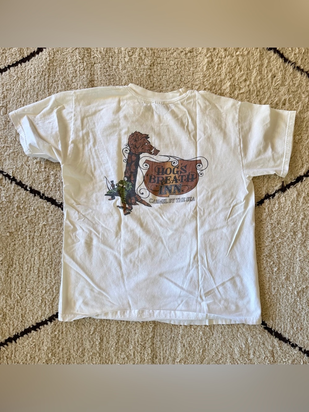 Vintage Hog's Breath Inn Men’s White Crew Neck Short Sleeve T-Shirt Sz S